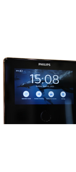 Видеоглазок Philips DV001 Wi-Fi | Бронза, чёрный, Внутренний блок 147*123*17.5мм  Внешний блок 68х16мм