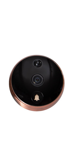 Видеоглазок Philips DV001 Wi-Fi | Бронза, чёрный, Внутренний блок 147*123*17.5мм  Внешний блок 68х16мм