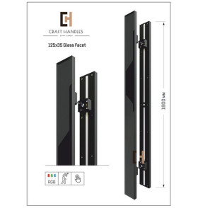 Арт. 125х35 Glass Facet Premium, L-1800 мм