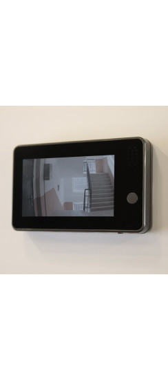 Видеоглазок ED-500PA Wi-Fi | Черный, серый, Внешние: 65*15мм Внутренний блок: 140*85*20мм