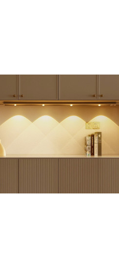 Светильник беспроводной плоский 50 см. | Пластик, Белый, 505 х 40 х 10 мм