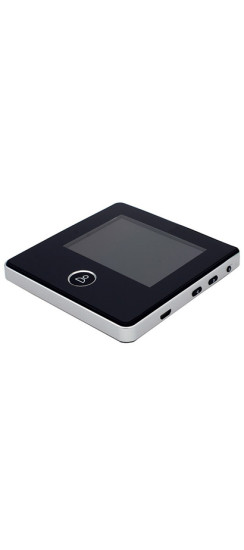 Видеоглазок Look smart | Черный \ хром, Внутренний блок 90x88,5x8 мм Наружный блок 55x55x13 мм