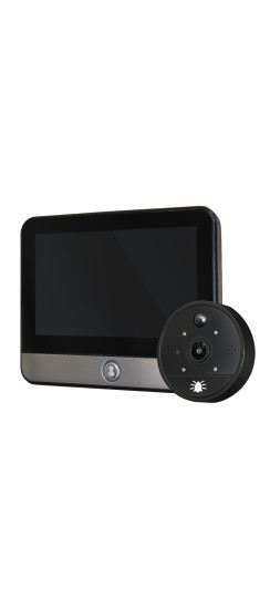 Видеоглазок S62 Wi-Fi | Черный, серый, Внешний: 65*10мм Внутренний блок 145*95*25мм