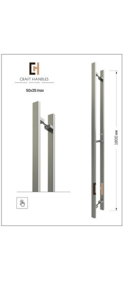 Арт. 50х25 Inox Basic+ , L-1800 мм