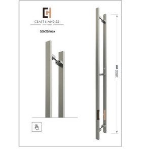 Арт. 50х25 Inox Basic+ , L-1800 мм
