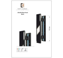 Арт. 125х35 Glass Facet Premium Black, L-700 мм