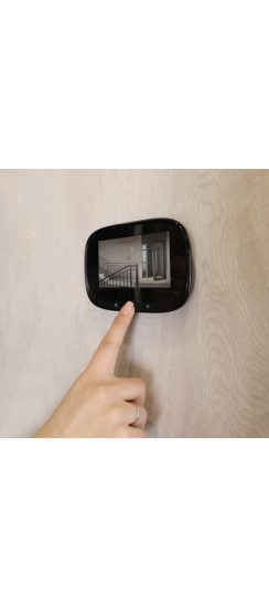 Видеоглазок Look VISION wi-fi Black | Черный, Внешний: 65*10 мм Внутренний блок 145*95*25 мм