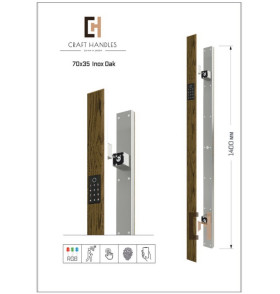 Арт. 70х35 Inox Oak Premium + Dircode, L-1400мм