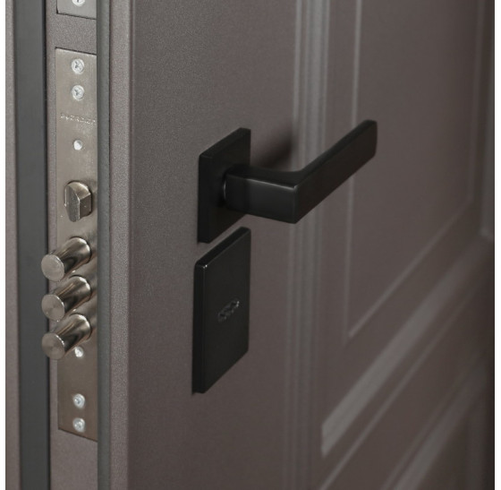 Стальная дверь Норильск с зеркалом (терморазрыв 3к) | Порошковое покрытие 