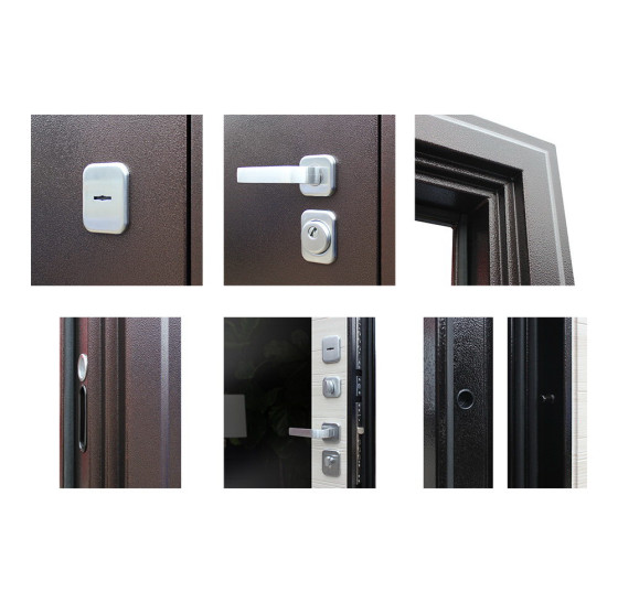 Стальная дверь "Спартак" с зеркалом | Порошковое покрытие 