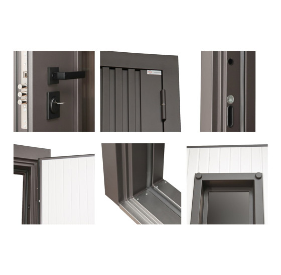 Стальная дверь "Arteon" с окном (терморазрыв 3к) | Два слоя покрытия металла: первый слой - цинкогрунт, второй слой - порошковое покрытие 