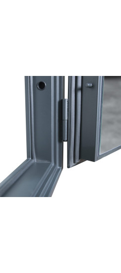 Стальная дверь "Ювентус" с зеркалом | Порошковое покрытие 