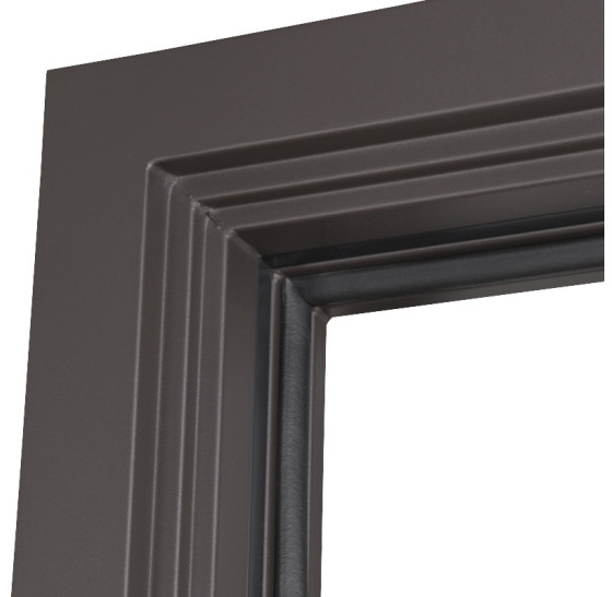 Стальная дверь Норильск с зеркалом (терморазрыв 3к) | Порошковое покрытие 