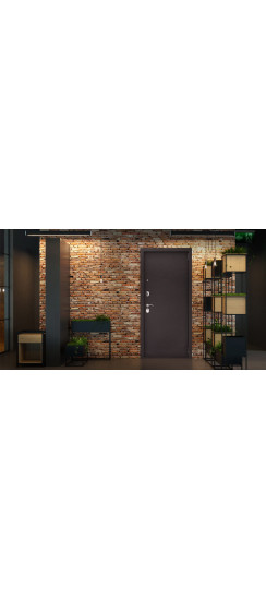 Стальная дверь "Комфорт" с зеркалом | Порошковое покрытие 