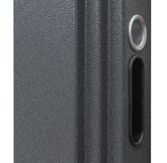 Стальная дверь "Titanium" с окном и английской решеткой (терморазрыв 3к) | Два цвета покраски рамы и полотна: внешняя сторона - 