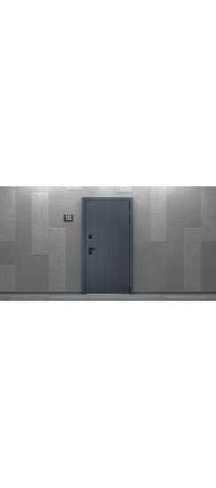 Стальная дверь "Вертикаль" | Порошковое покрытие 