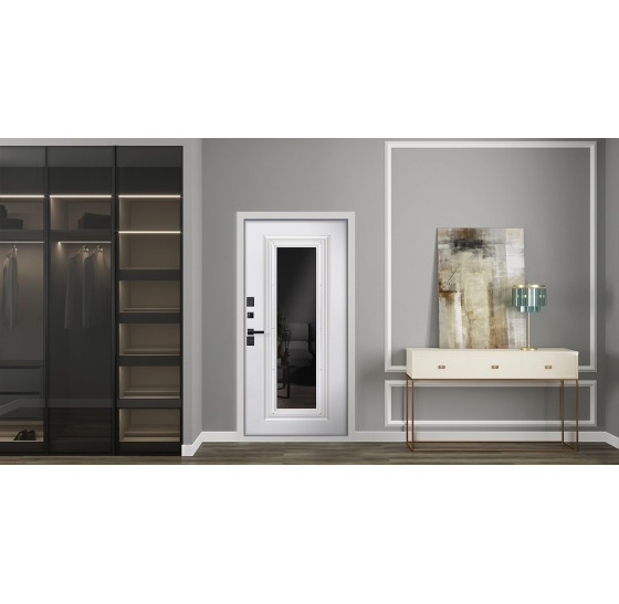 Стальная дверь "Тундра" с окном (терморазрыв 3к) | Два слоя покрытия: первый слой - цинкогрунт, второй слой - порошковое покрытие (цвет 