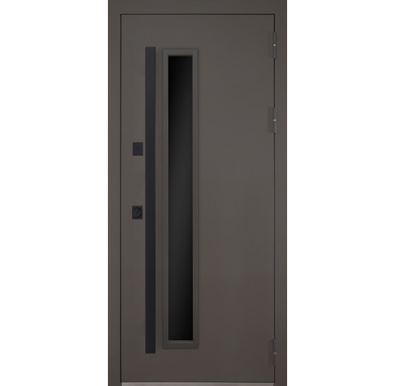 Стальная дверь "Barone" с окном (терморазрыв 3к) | Два слоя покрытия: первый слой - цинкогрунт, второй слой - порошковое покрытие 