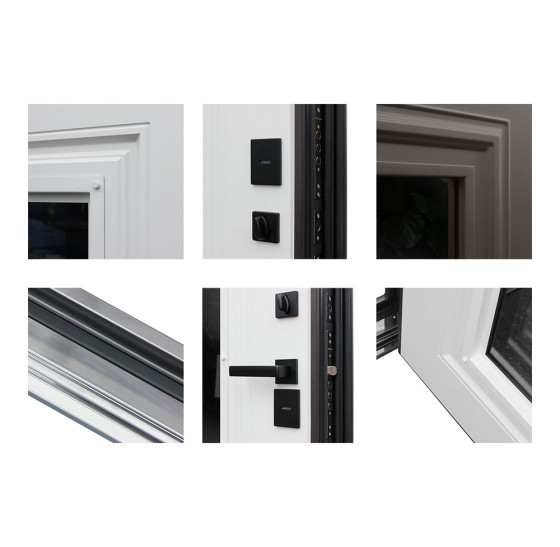 Стальная дверь "Тундра" с окном (терморазрыв 3к) | Два слоя покрытия: первый слой - цинкогрунт, второй слой - порошковое покрытие (цвет 