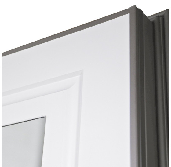 Стальная дверь Норильск с зеркалом (терморазрыв 3к) | Порошковое покрытие 