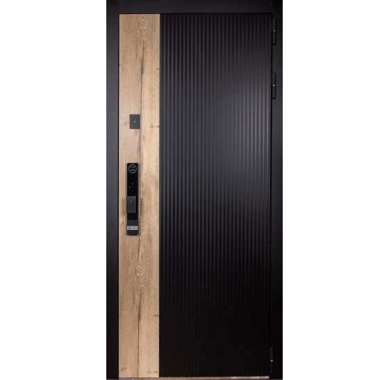 Стальная дверь «Конструктор» (биометрический замок Smart lock Y12) | Порошковое покрытие 