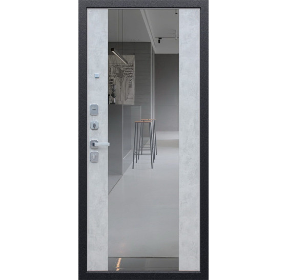 Стальная дверь "Спартак Б" с зеркалом | Порошковое покрытие 