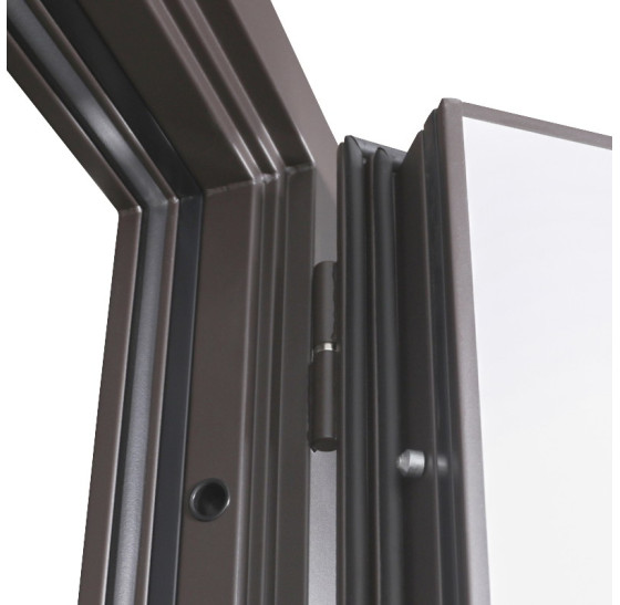 Стальная дверь Норильск с зеркалом (терморазрыв 3к) | Порошковое покрытие 