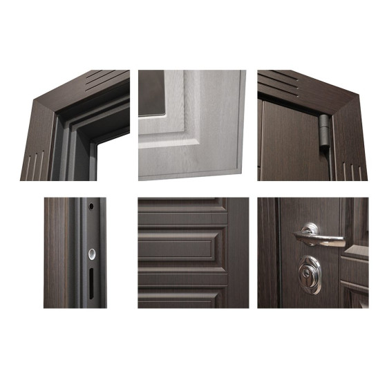 Стальная дверь "Гермес NEW" с зеркалом "Elit" | Порошковое покрытие 