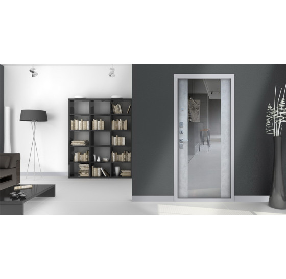 Стальная дверь "Спартак Б" с зеркалом | Порошковое покрытие 