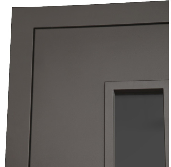 Стальная дверь "Arteon" с окном (терморазрыв 3к) | Два слоя покрытия металла: первый слой - цинкогрунт, второй слой - порошковое покрытие 