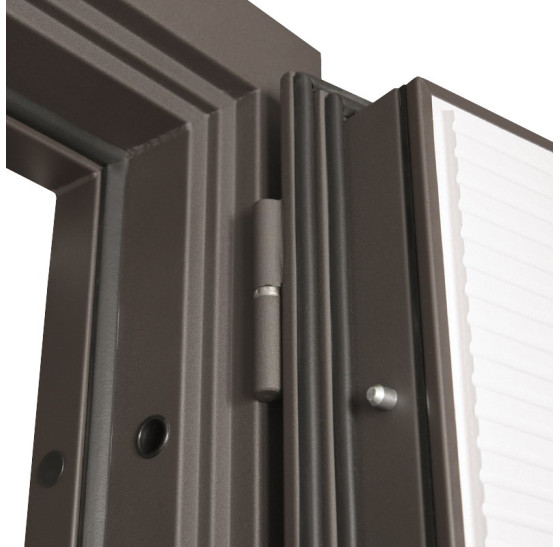 Стальная дверь "Barone" с окном (терморазрыв 3к) | Два слоя покрытия: первый слой - цинкогрунт, второй слой - порошковое покрытие 