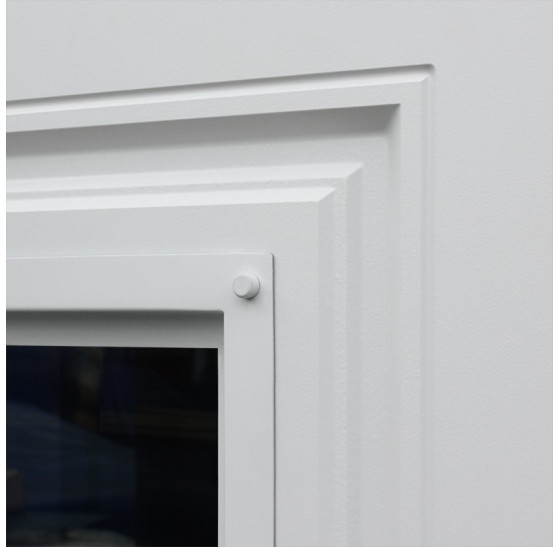 Стальная дверь "Тундра" с окном (терморазрыв 3к) | Два слоя покрытия: первый слой - цинкогрунт, второй слой - порошковое покрытие (цвет 