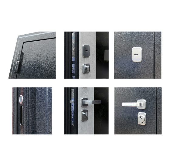 Стальная дверь "Спартак Б" с зеркалом | Порошковое покрытие 