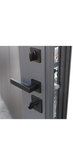 Стальная дверь "Ювентус" с зеркалом | Порошковое покрытие 