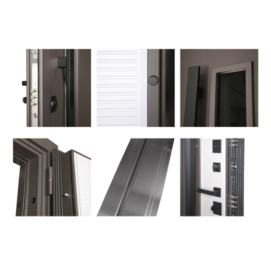 Стальная дверь "Barone" с окном (терморазрыв 3к) | Два слоя покрытия: первый слой - цинкогрунт, второй слой - порошковое покрытие 