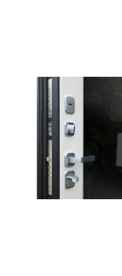 Стальная дверь "Дуэт" с зеркалом | Порошковое покрытие 