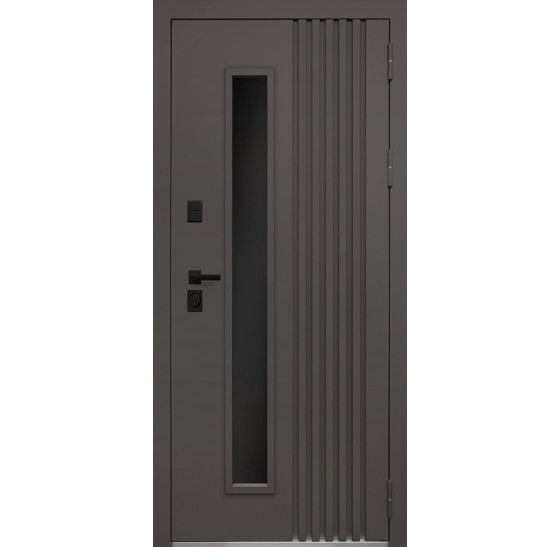Стальная дверь "Arteon" с окном (терморазрыв 3к) | Два слоя покрытия металла: первый слой - цинкогрунт, второй слой - порошковое покрытие 