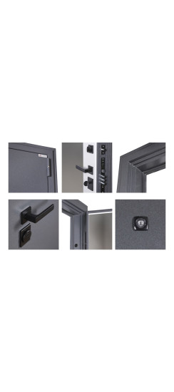 Стальная дверь  "Беркут" с зеркалом | Порошковое покрытие 