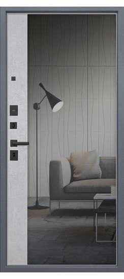 Стальная дверь  "Беркут" с зеркалом | Порошковое покрытие 