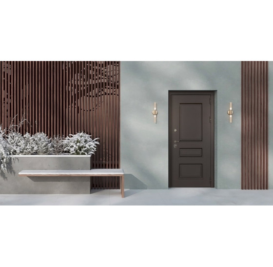 Стальная дверь "Аляска" (терморазрыв 3к) | Два слоя покрытия: первый слой - цинкогрунт, второй слой - порошковое покрытие  