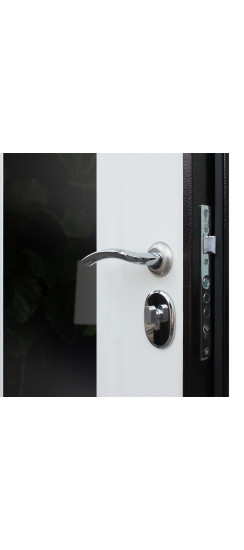 Стальная дверь "Комфорт" с зеркалом | Порошковое покрытие 