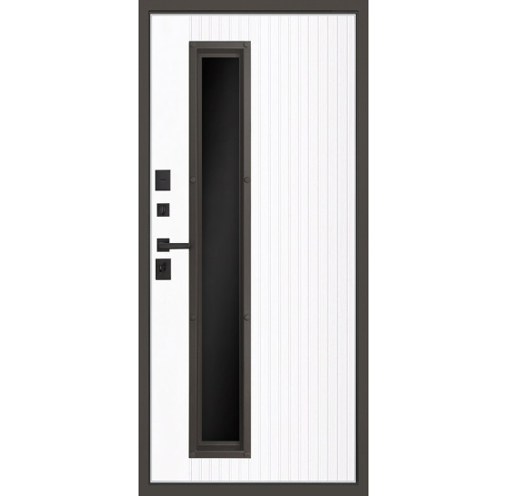 Стальная дверь "Arteon" с окном (терморазрыв 3к) | Два слоя покрытия металла: первый слой - цинкогрунт, второй слой - порошковое покрытие 