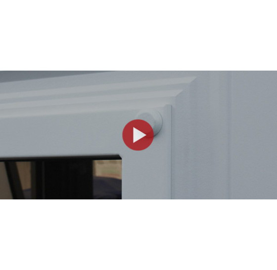 Стальная дверь "Titanium" с окном и английской решеткой (терморазрыв 3к) | Два цвета покраски рамы и полотна: внешняя сторона - 