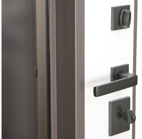 Стальная дверь "Arteon" с окном (терморазрыв 3к) | Два слоя покрытия металла: первый слой - цинкогрунт, второй слой - порошковое покрытие 