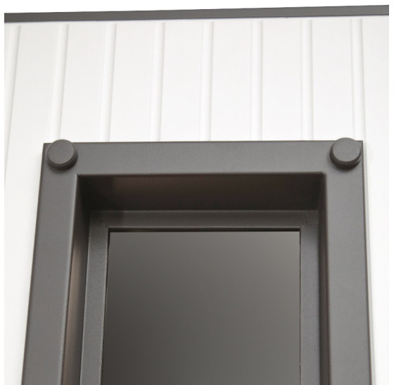 Стальная дверь "Arteon" с окном (терморазрыв 3к) | Два слоя покрытия металла: первый слой - цинкогрунт, второй слой - порошковое покрытие 