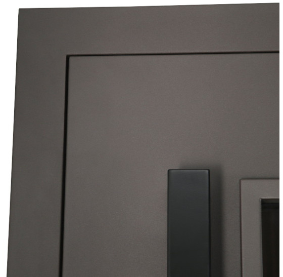 Стальная дверь "Barone" с окном (терморазрыв 3к) | Два слоя покрытия: первый слой - цинкогрунт, второй слой - порошковое покрытие 