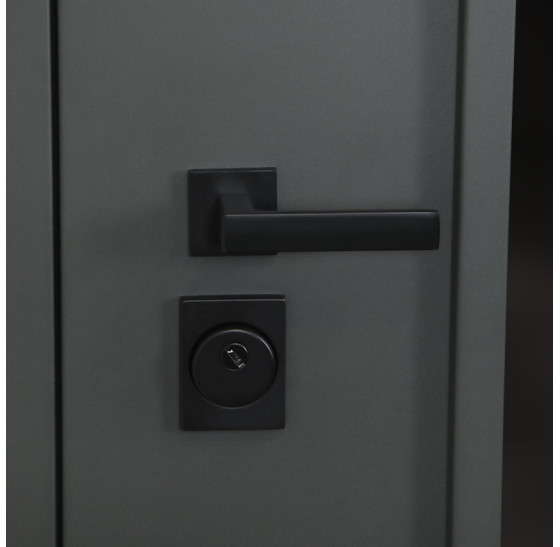 Стальная дверь "Барс" с окном (терморазрыв 3к). Заказная модель. | Два слоя покрытия металла: первый слой - цинкогрунт, второй слой - порошковое покрытие 