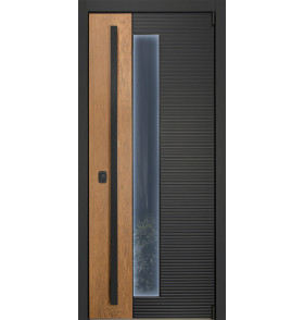 Стальная дверь "Century" с окном (терморазрыв). Заказная модель.