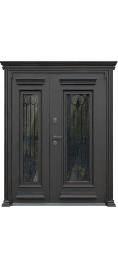 Стальная дверь "Grand Luxe". Заказная модель. 2100х1700 | Первый слой - цинкогрунт, второй слой: порошковое  покрытие  