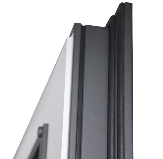 Стальная дверь "Arte" с окном (терморазрыв 3к). Заказная модель. | Два слоя покрытия металла: первый слой - цинкогрунт, второй слой - порошковое покрытие 